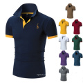 Men′s Short Sleeve Polo Shirts Giraffe Contrasting Colors Golf Tennis T-Shirt